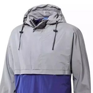 Adidas EQT windbreaker Mens Small Blue Gray Jacket